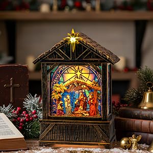 ZQQLITE on mantel showing scale and elegant seasonal placement