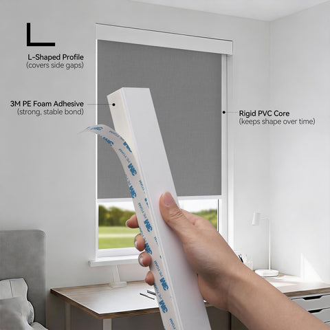 ZSTARR adhesive backing detail demonstrating peel-and-stick application for easy install