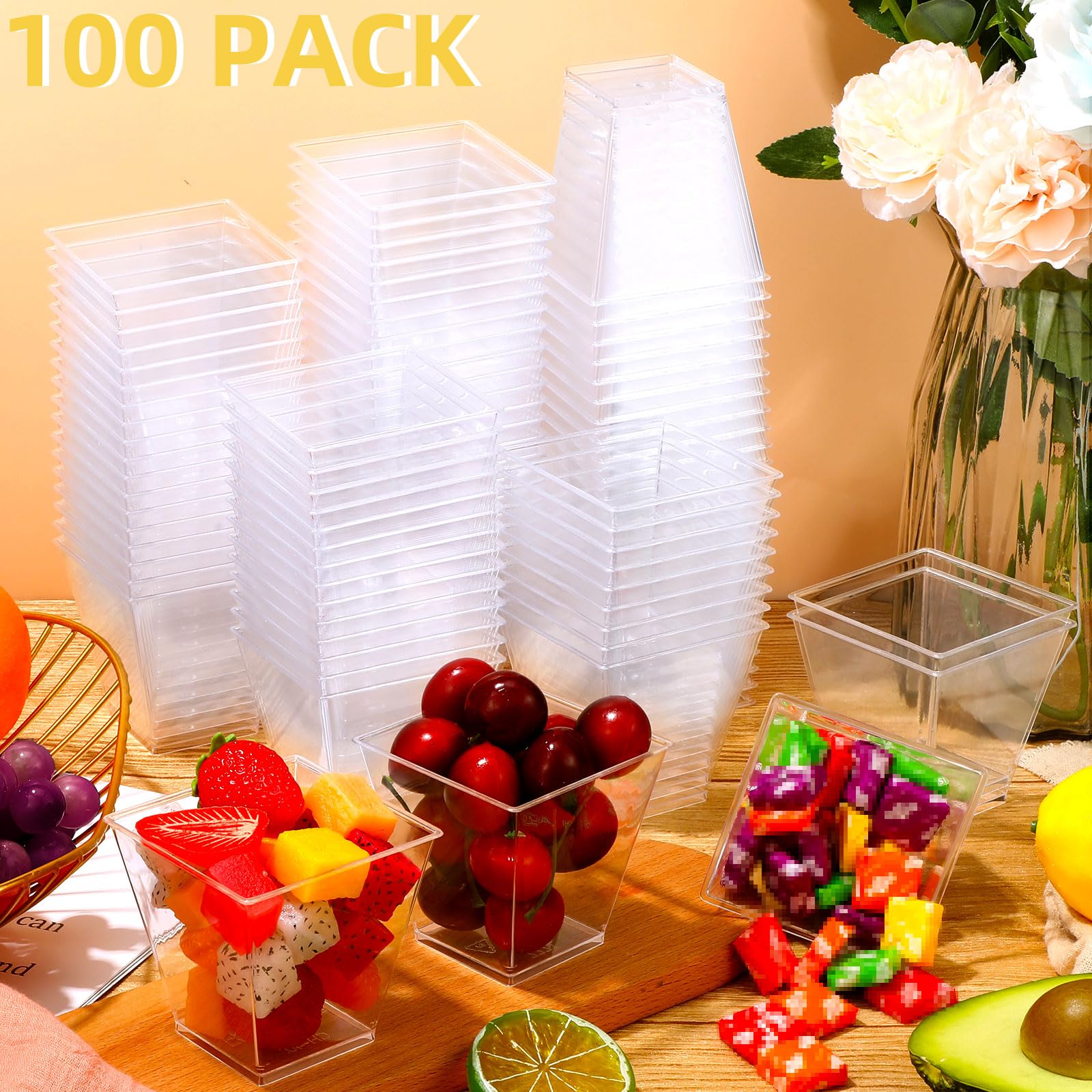 Zubebe cup filled with layered tiramisu showcasing transparent sides and dessert visibility