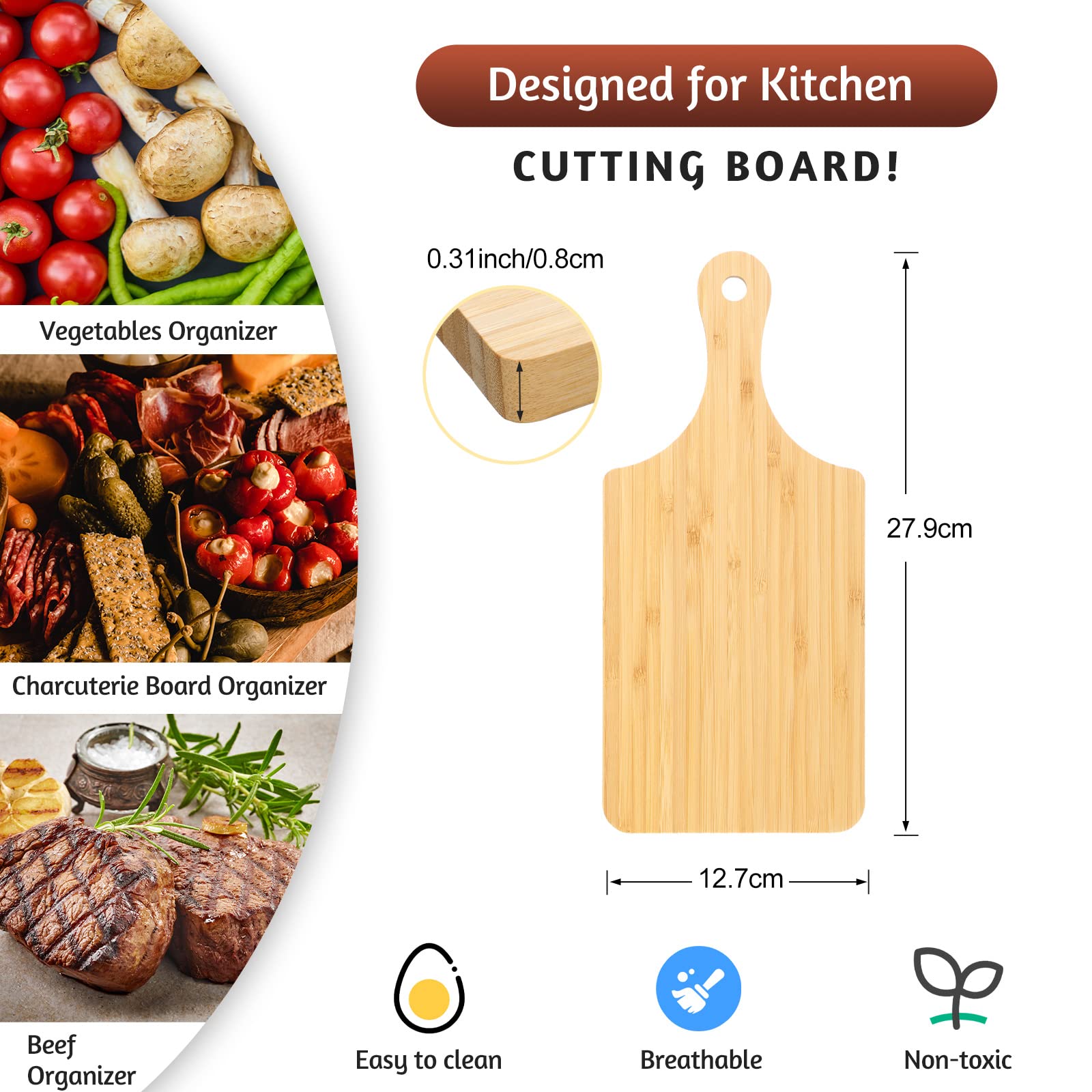 Zubebe close-up on handle and hanging hole for easy storage benefit