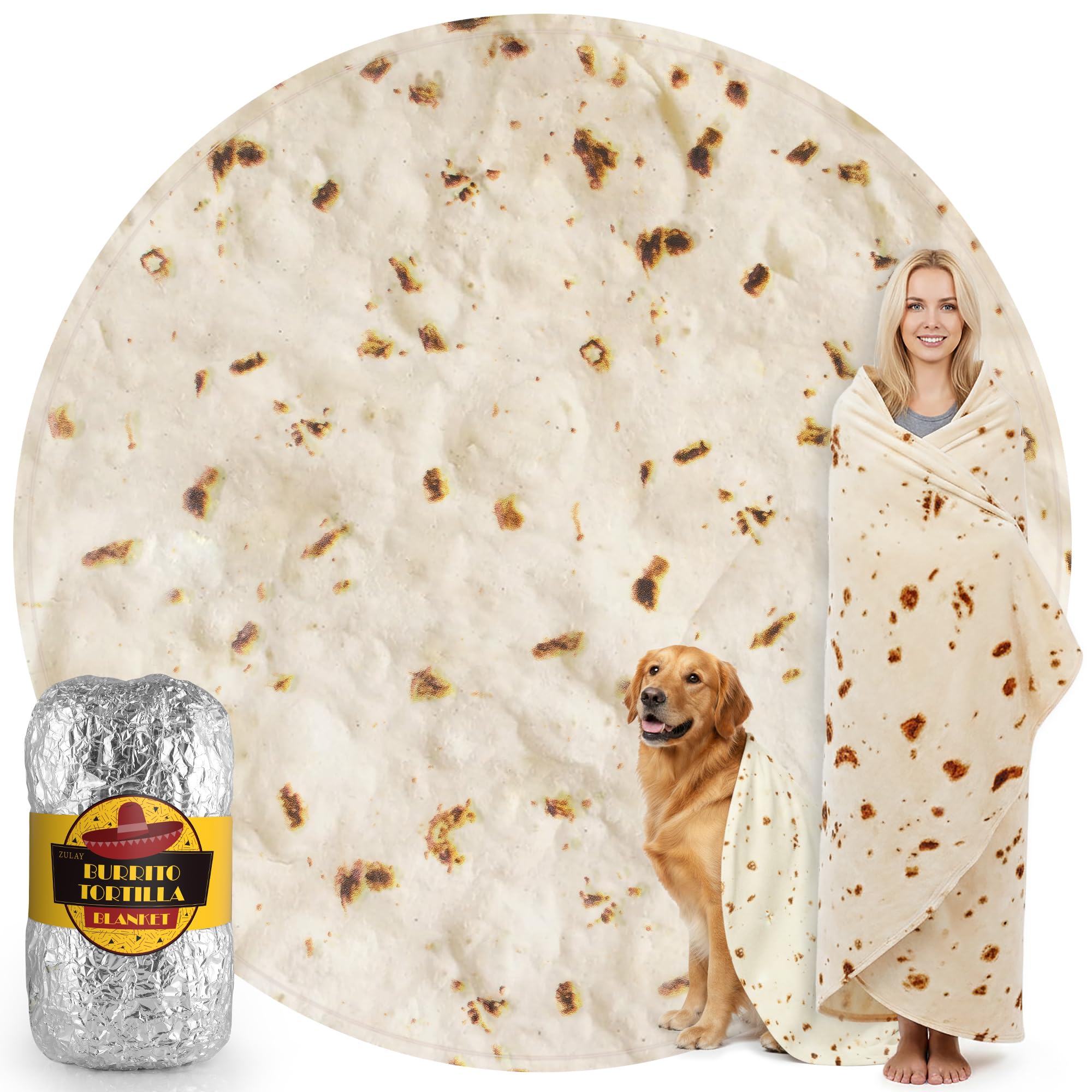 Zulay Kitchen burrito-style tinfoil packaging shown, fun gifting reveal