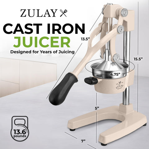 Zulay Kitchen close-up of lever mechanism highlighting easy one-pull operation advantage