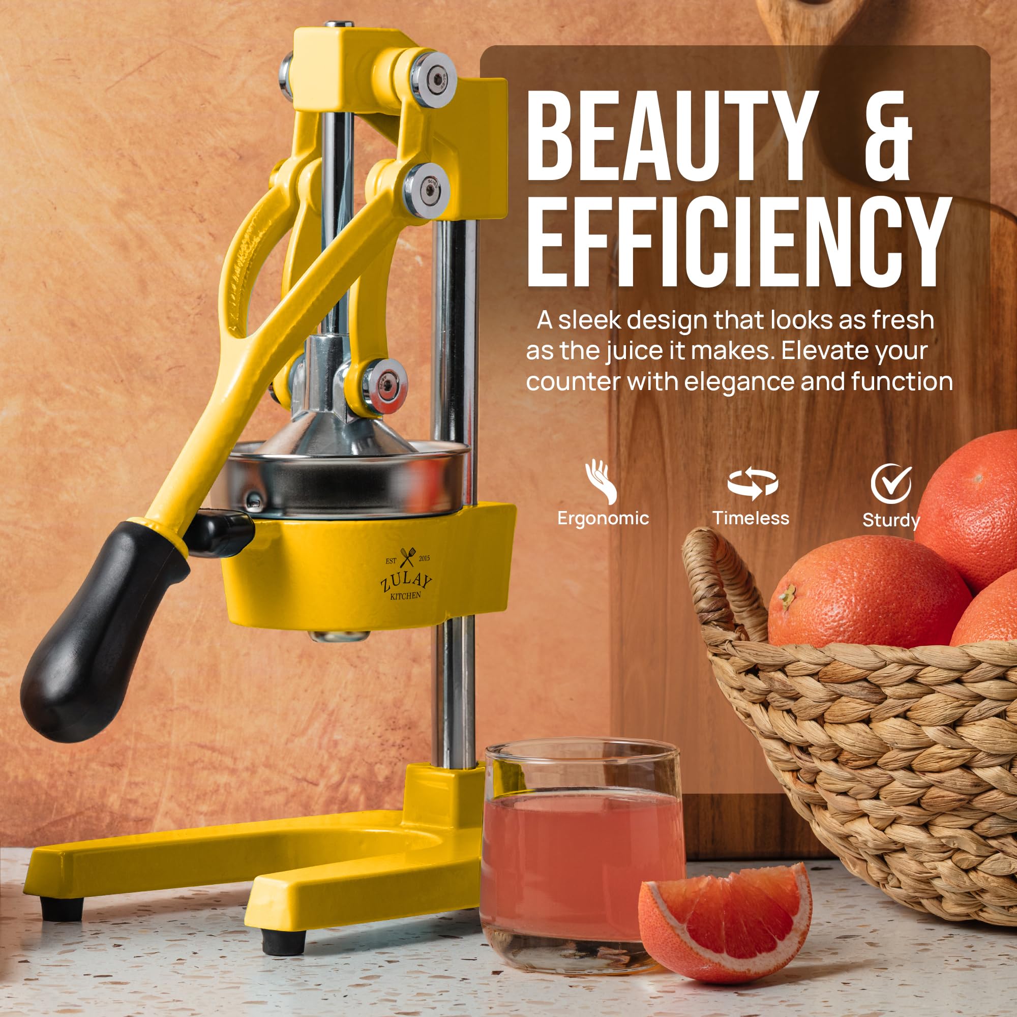 Zulay Kitchen juicer color variation display, choose from 20-plus finishes to match kitchens