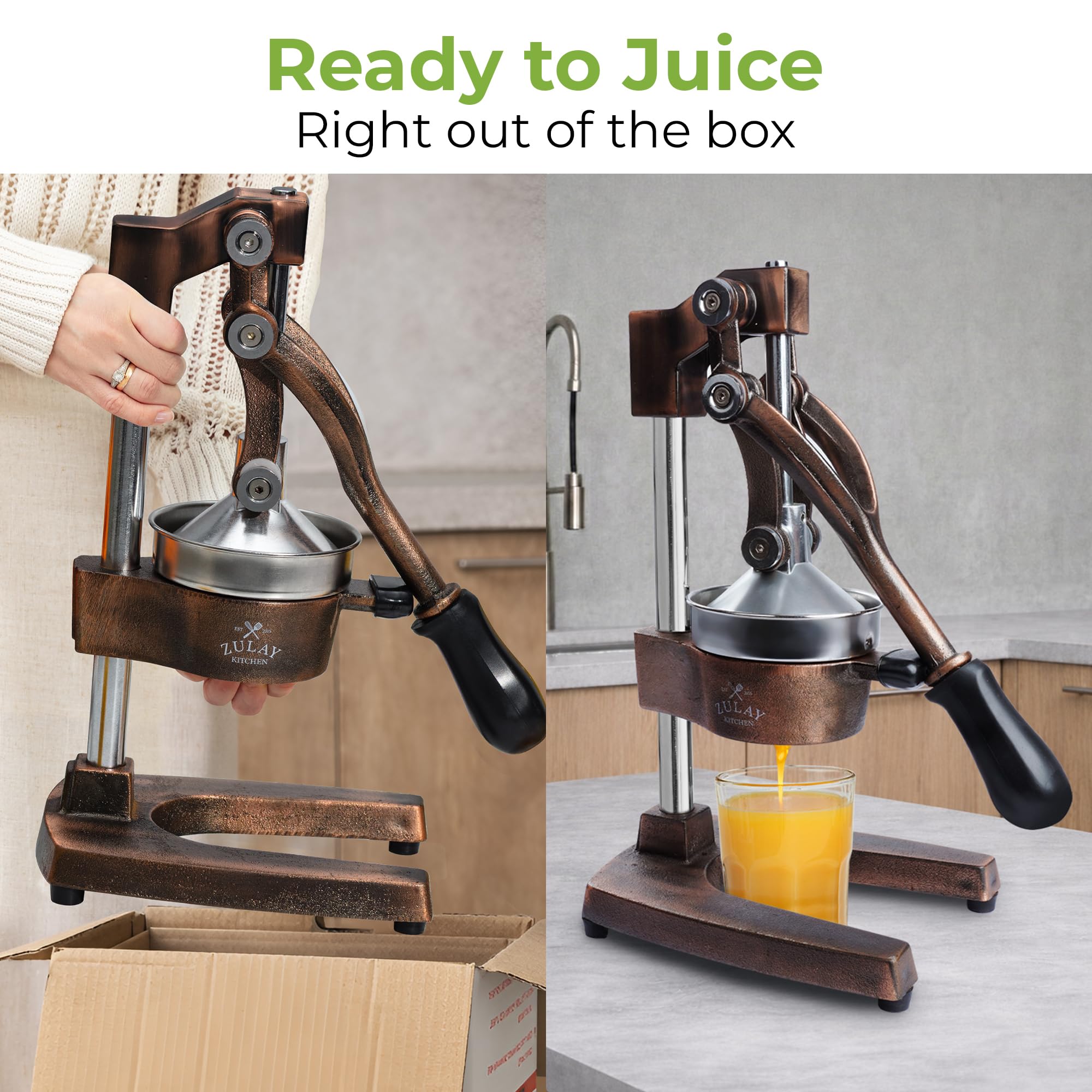 Zulay Kitchen detachable strainers removed for easy cleaning and seed-free juice