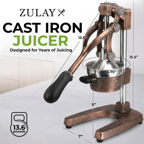 Zulay Kitchen close-up of lever handle demonstrating comfortable grip and strong leverage
