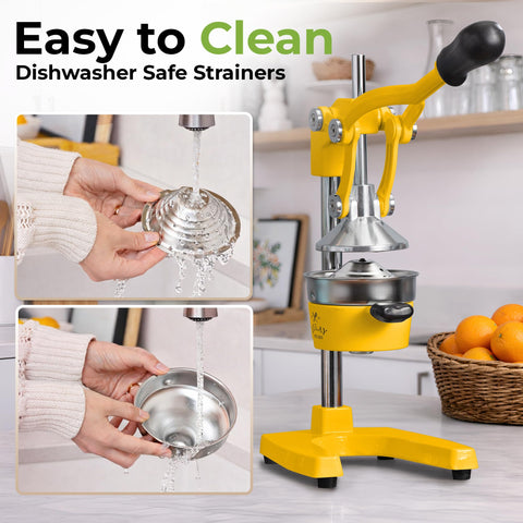 Zulay Kitchen juicer rubber feet underside, non-slip stability during high-volume use benefit