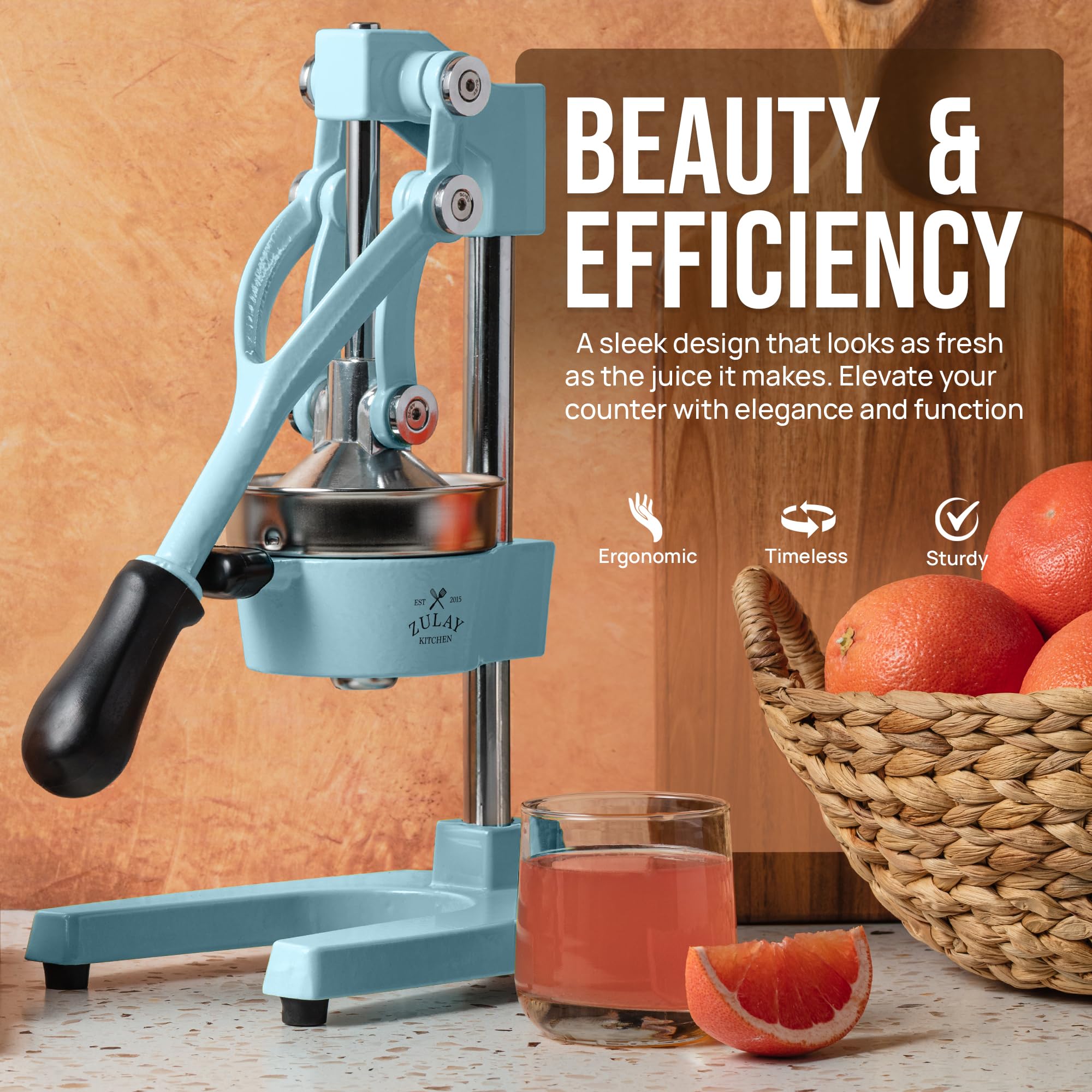 Zulay Kitchen product label and multiple color options for matching decor