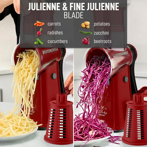 Zulay Kitchen hopper and food pusher keeping fingers safe while feeding ingredients
