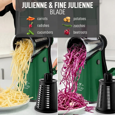 Zulay Kitchen grater in use shredding cheese for convenient meal prep