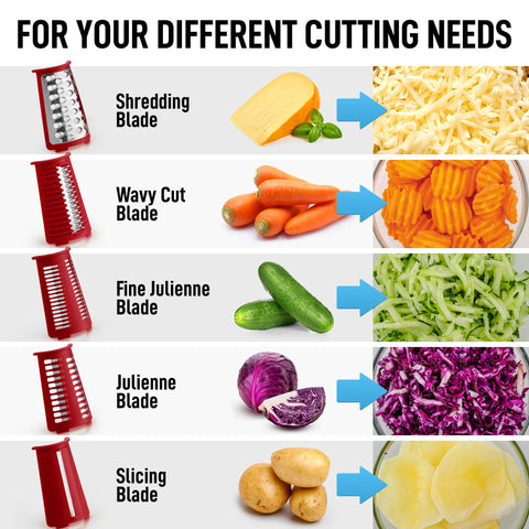 Zulay Kitchen grater staged in kitchen with prepared salad showing finished results