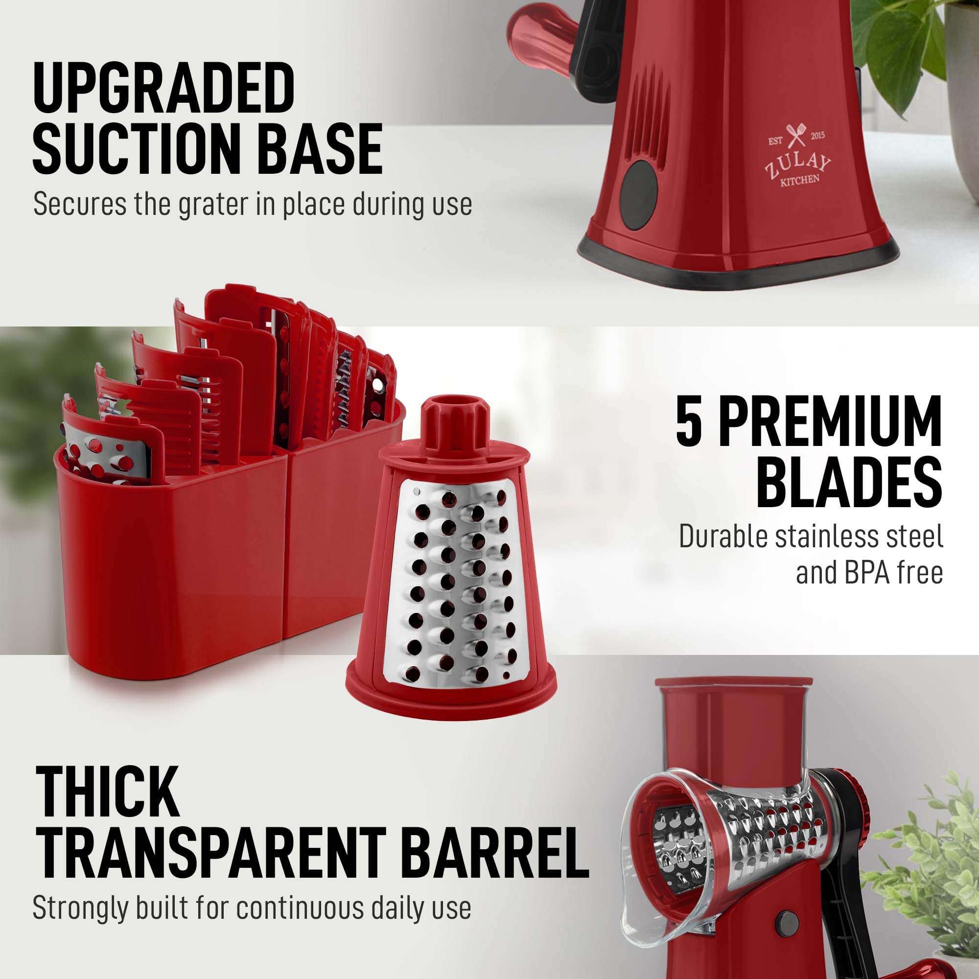 Zulay Kitchen compact storage box organizing drums and accessories for tidy cabinets