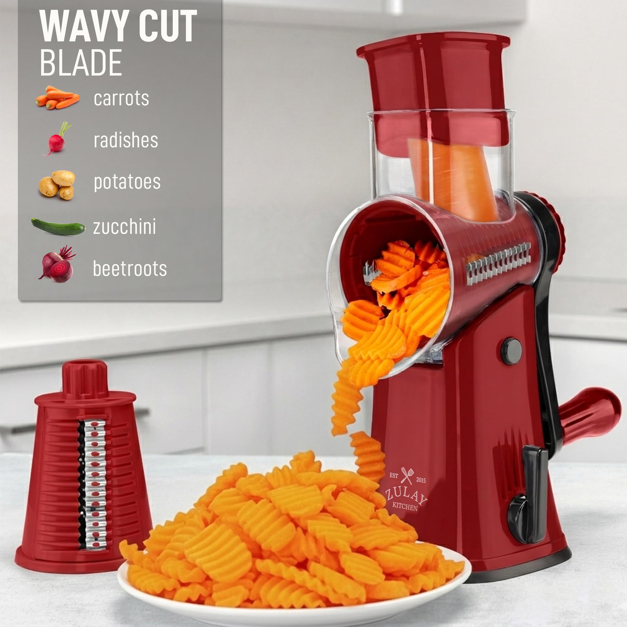 Zulay Kitchen reinforced suction base attached to countertop for stable operation