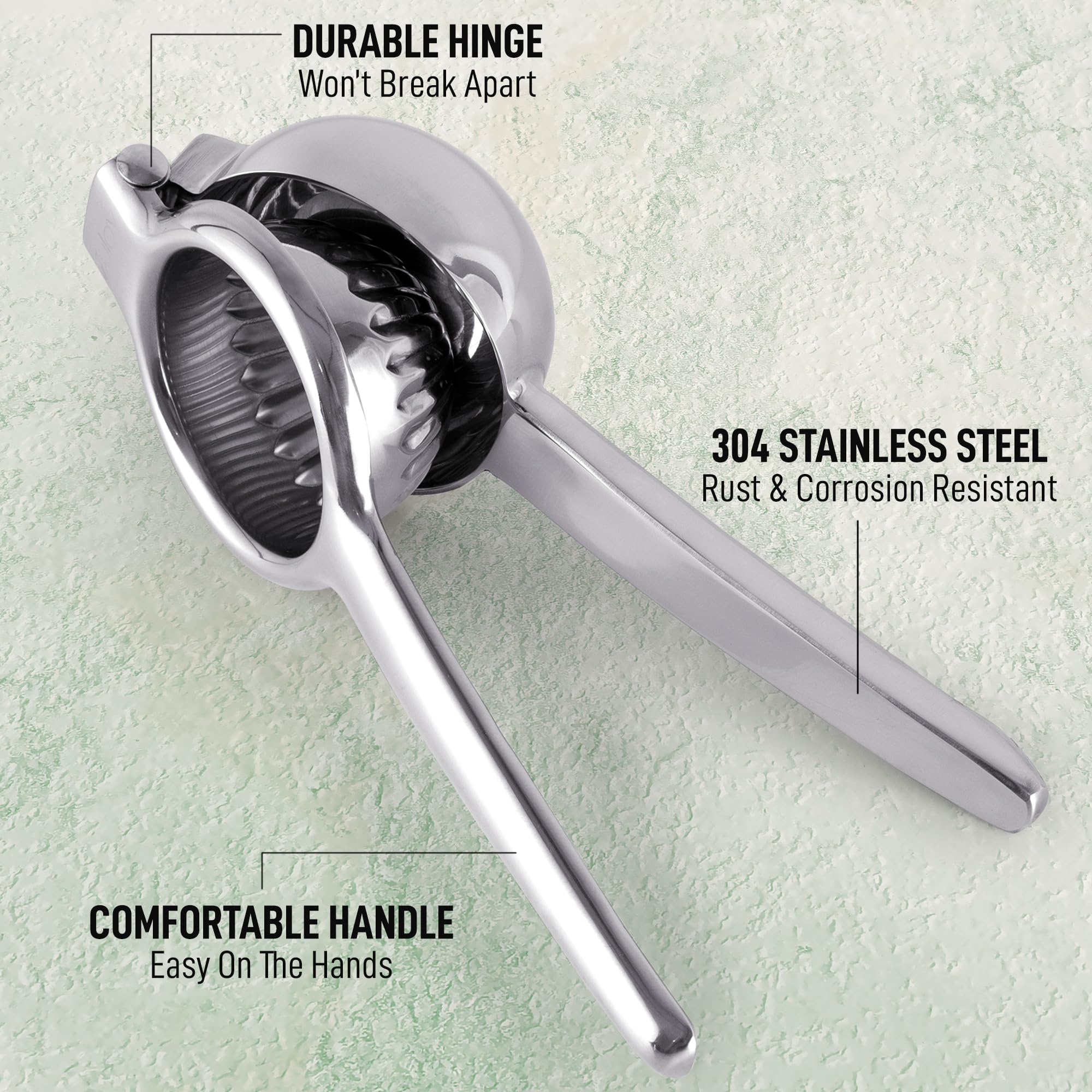 Zulay Kitchen strainer detail trapping seeds for clearer juice and easier serving