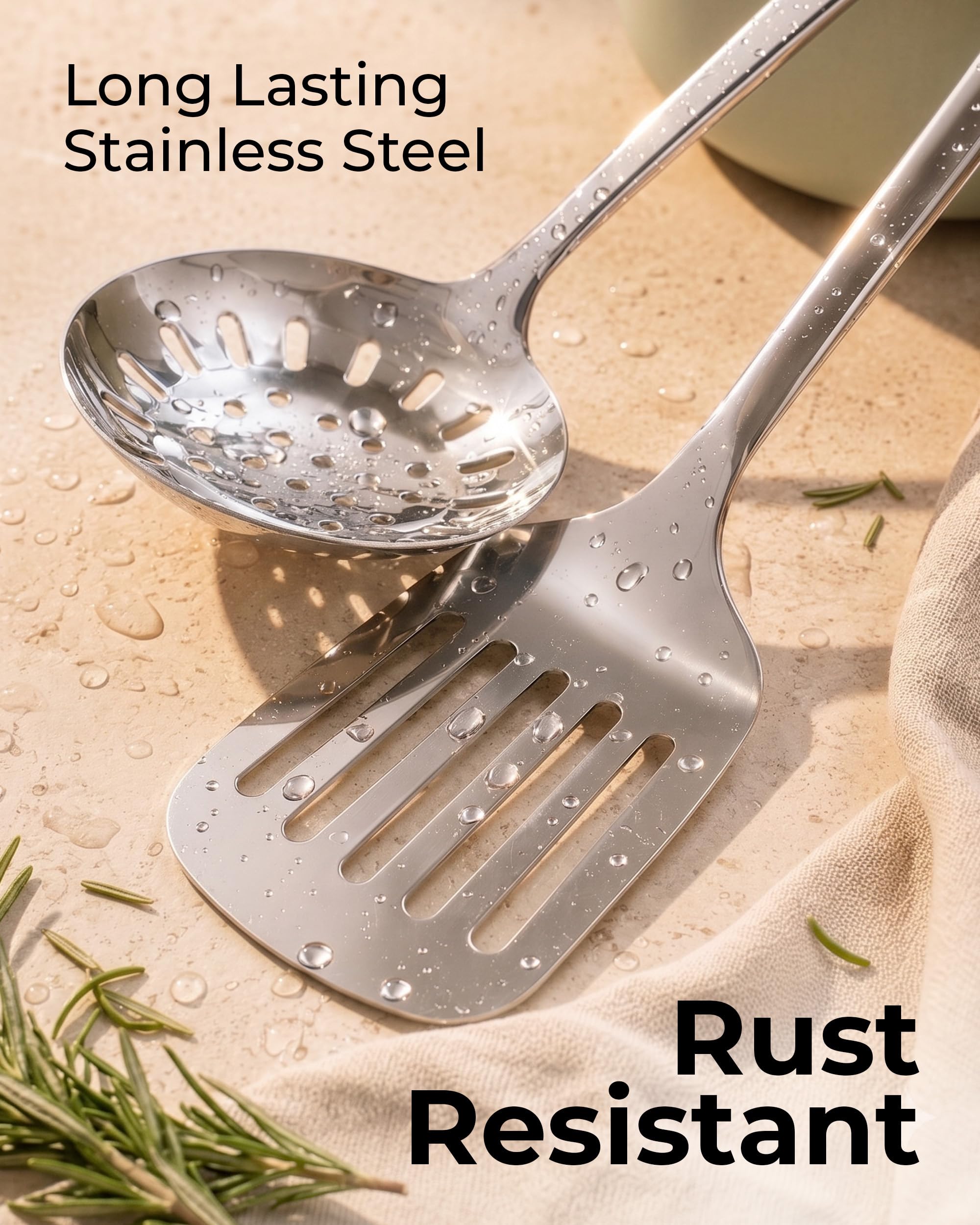 Zulay Kitchen spaghetti server detail lifting pasta for easy portioning and serving