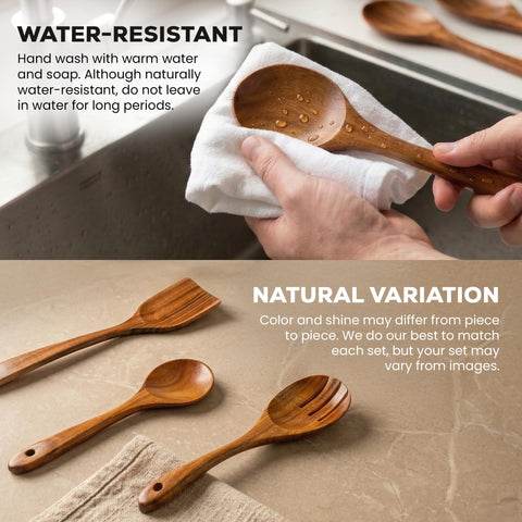 Zulay Kitchen spatula and slotted turner detail showing non-scratch edge