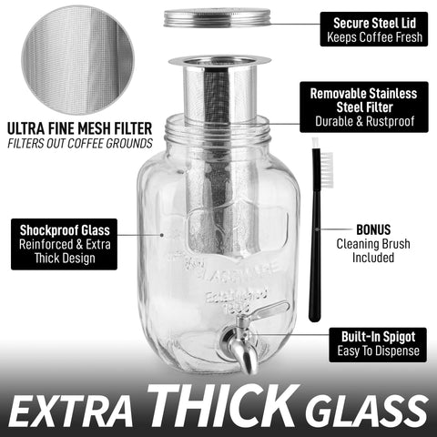 Zulay pitcher on kitchen counter with glasses illustrating entertaining convenience