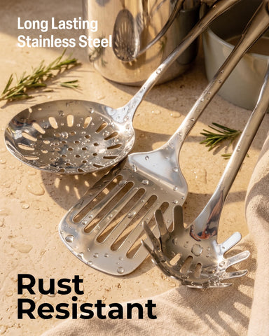 Zulay Kitchen non-slotted spatula detail showing smooth surface for gentle lifting