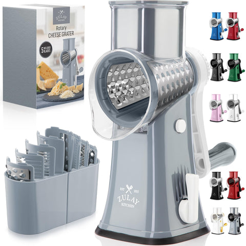 Zulay Kitchen front view showing compact grater and stable base for reliable prep