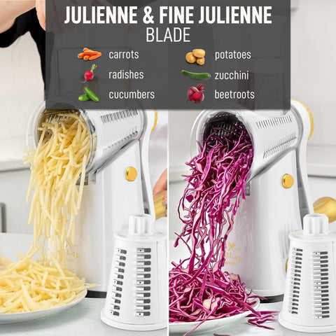 Zulay Kitchen grater in use shredding cheese quickly for faster meal prep