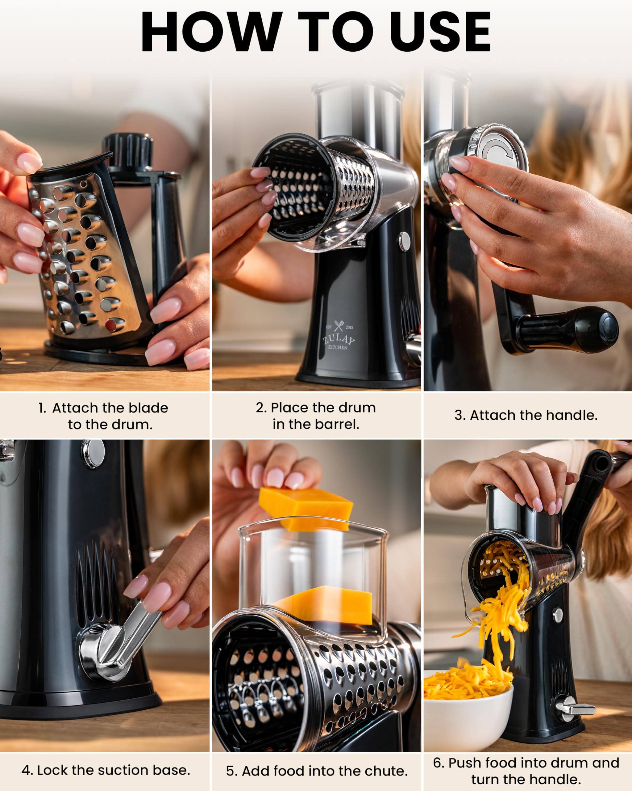 Zulay Kitchen removable parts in dishwasher to show simple cleanup advantage
