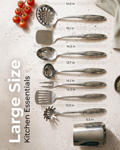 Zulay Kitchen utensils in crock keeping tools organized and ready at hand