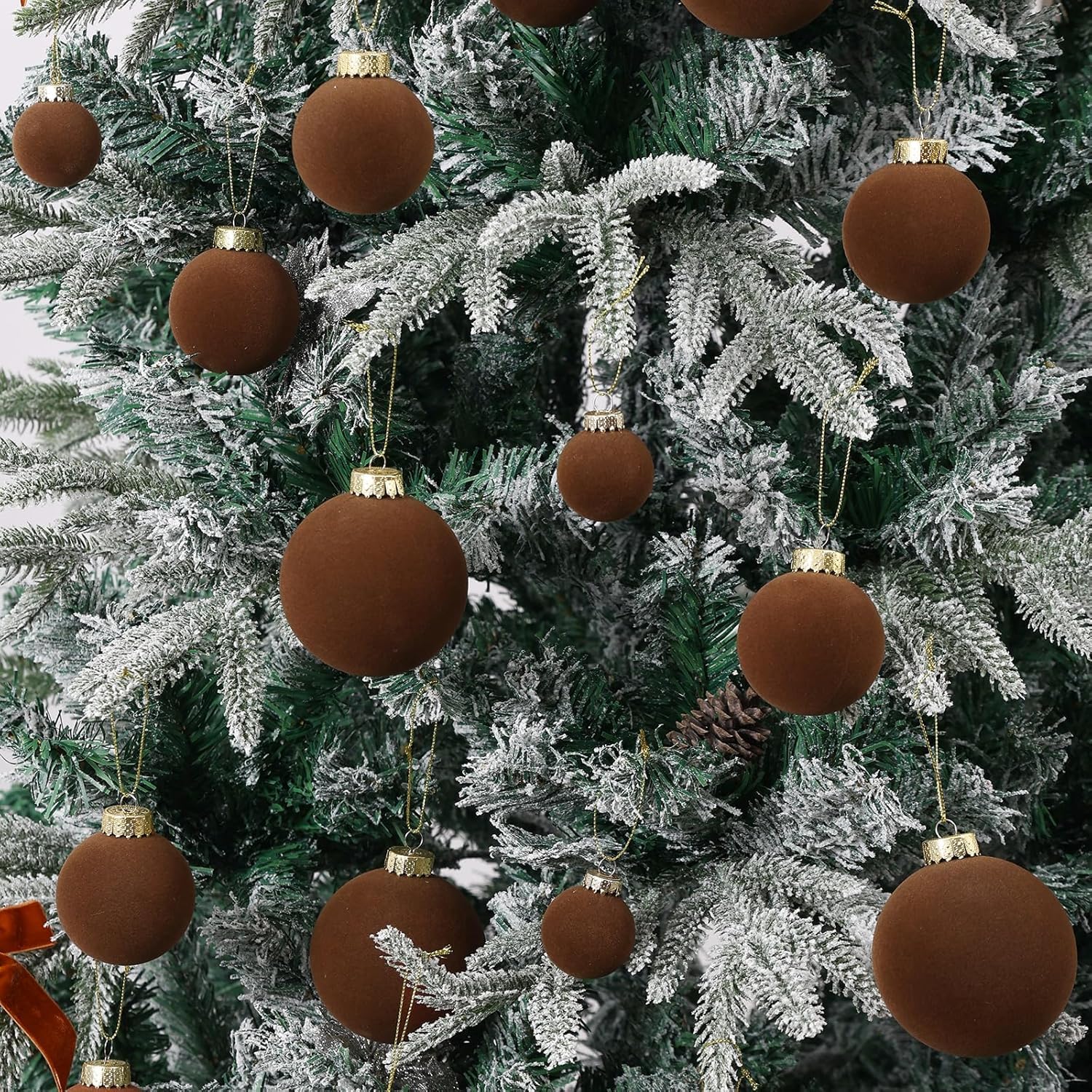 ZVAVH ornaments hanging on Christmas tree adding layered texture and elegant depth