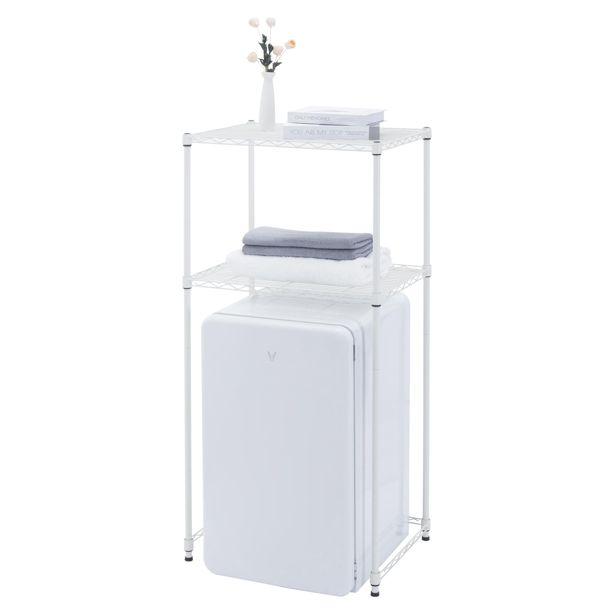 Zvyteay front view of assembled shelf showing organized storage benefit
