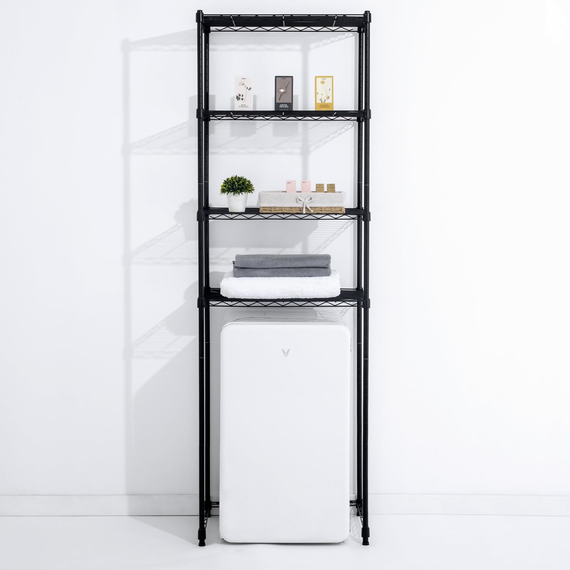 Zvyteay shelf holding microwave and mini fridge demonstrating appliance support benefit