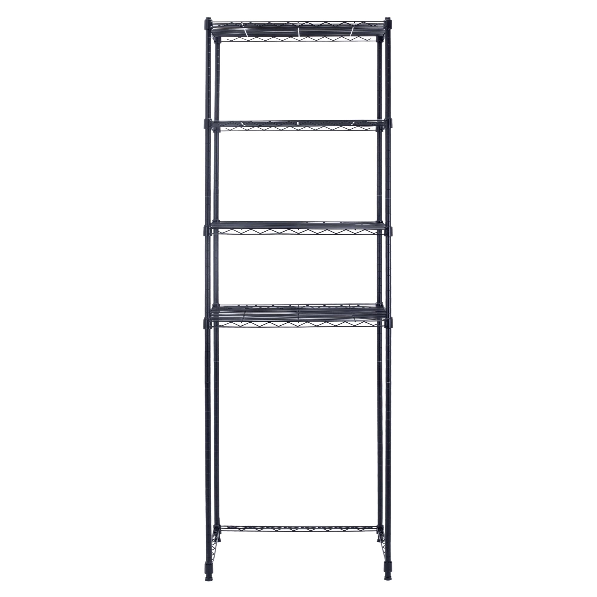 Zvyteay shelf next to person showing scale and tall storage benefit