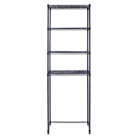 Zvyteay shelf next to person showing scale and tall storage benefit