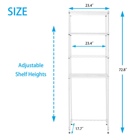 Zvyteay top shelf holding kitchen items illustrating added storage