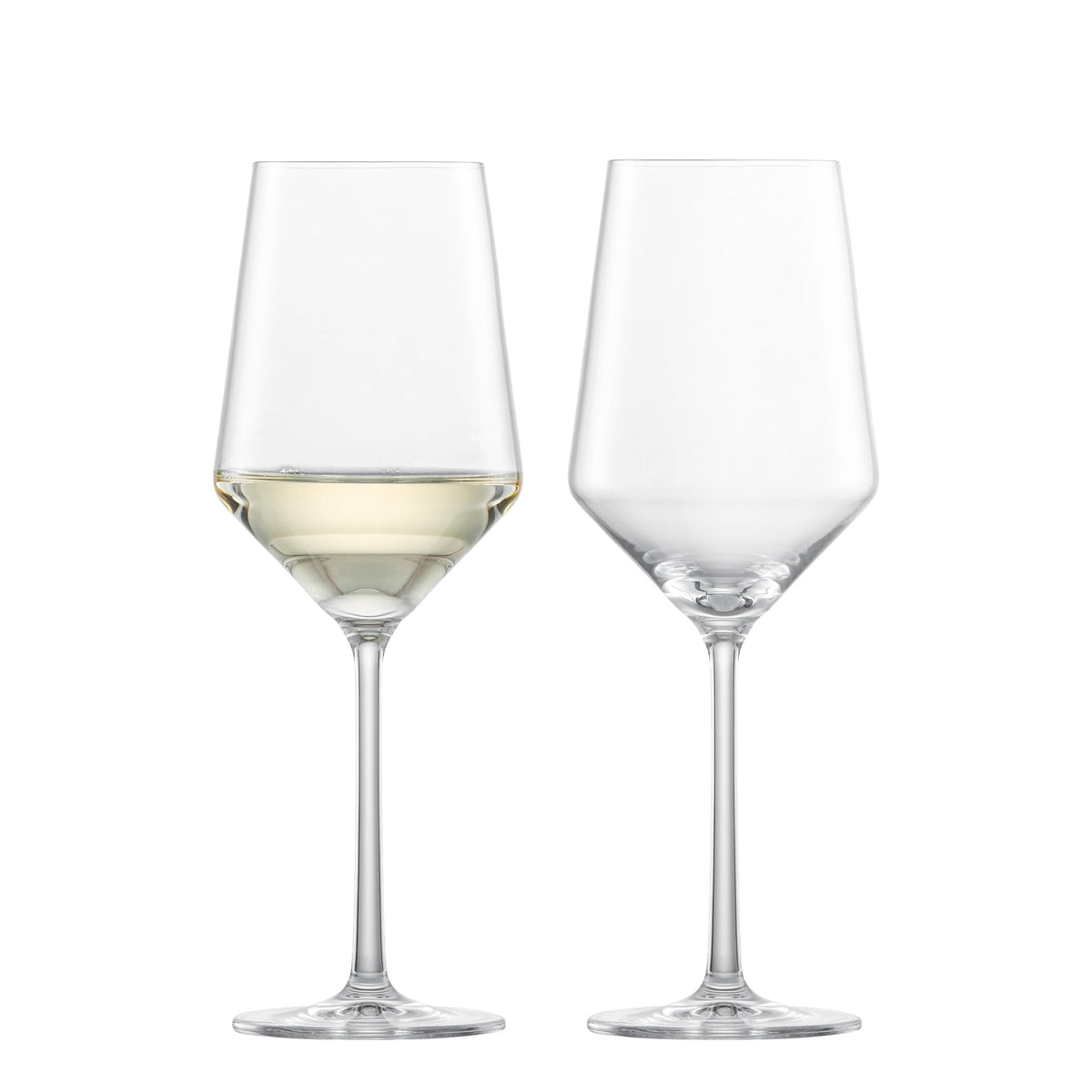 Zwiesel Glas Pure front view showing elegant silhouette and crystal clarity for refined tasting