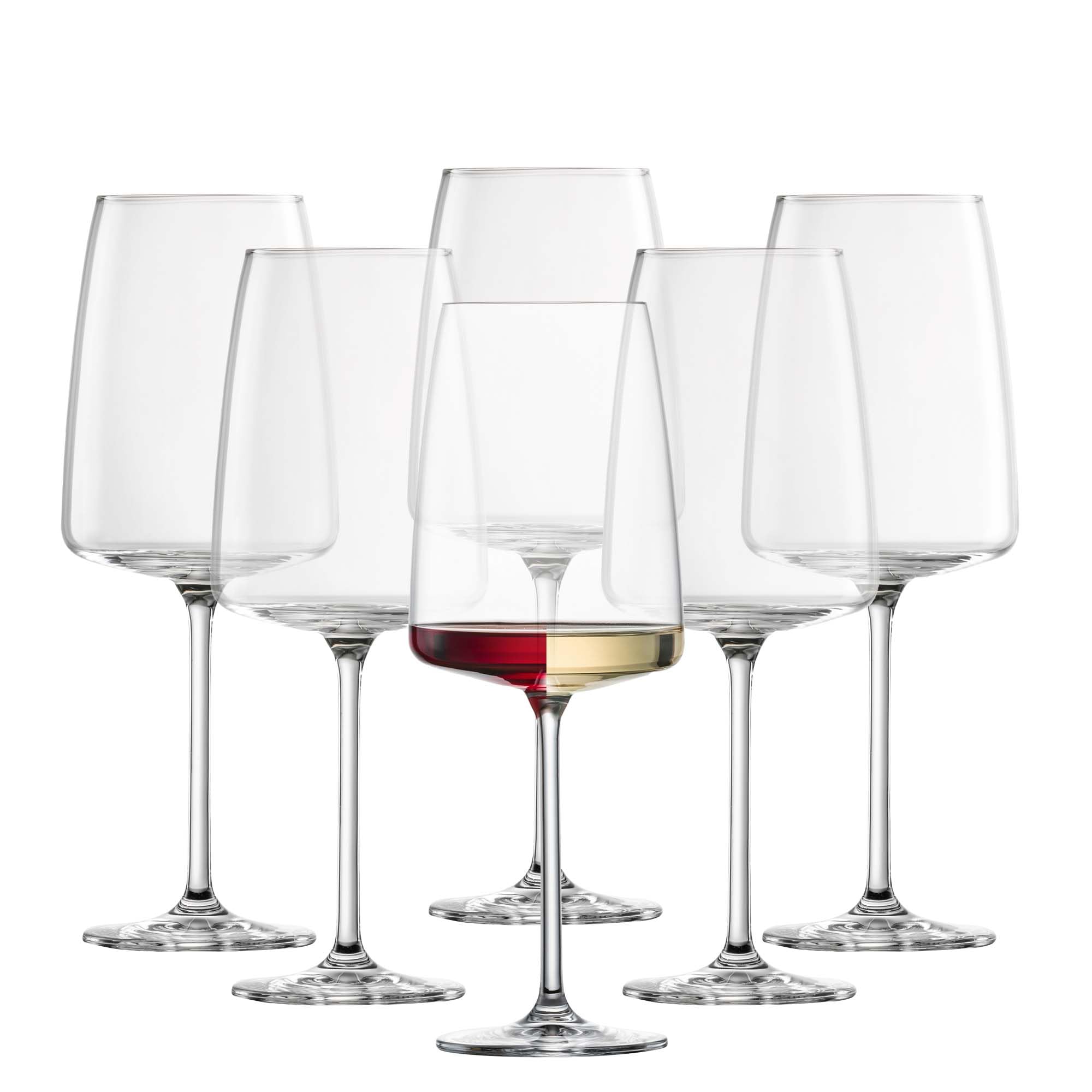 Zwiesel Glas Sensa front view showing elegant goblet shape and crisp clarity