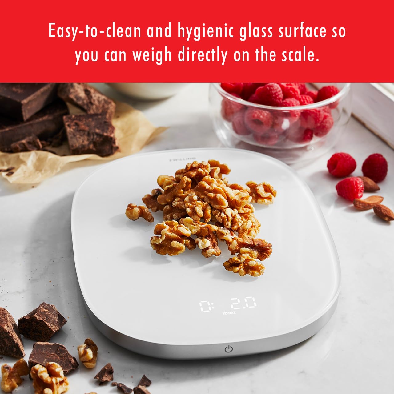 ZWILLING Enfinigy weighing flour and ingredients for accurate baking results