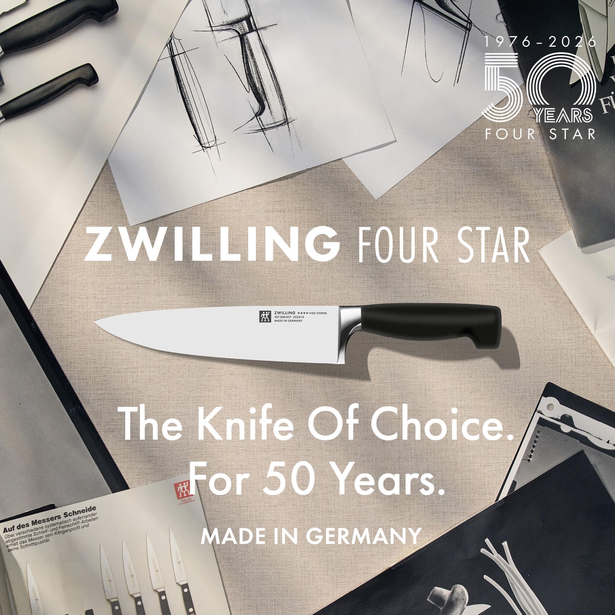 ZWILLING packaging and label showing brand authenticity and anniversary edition details