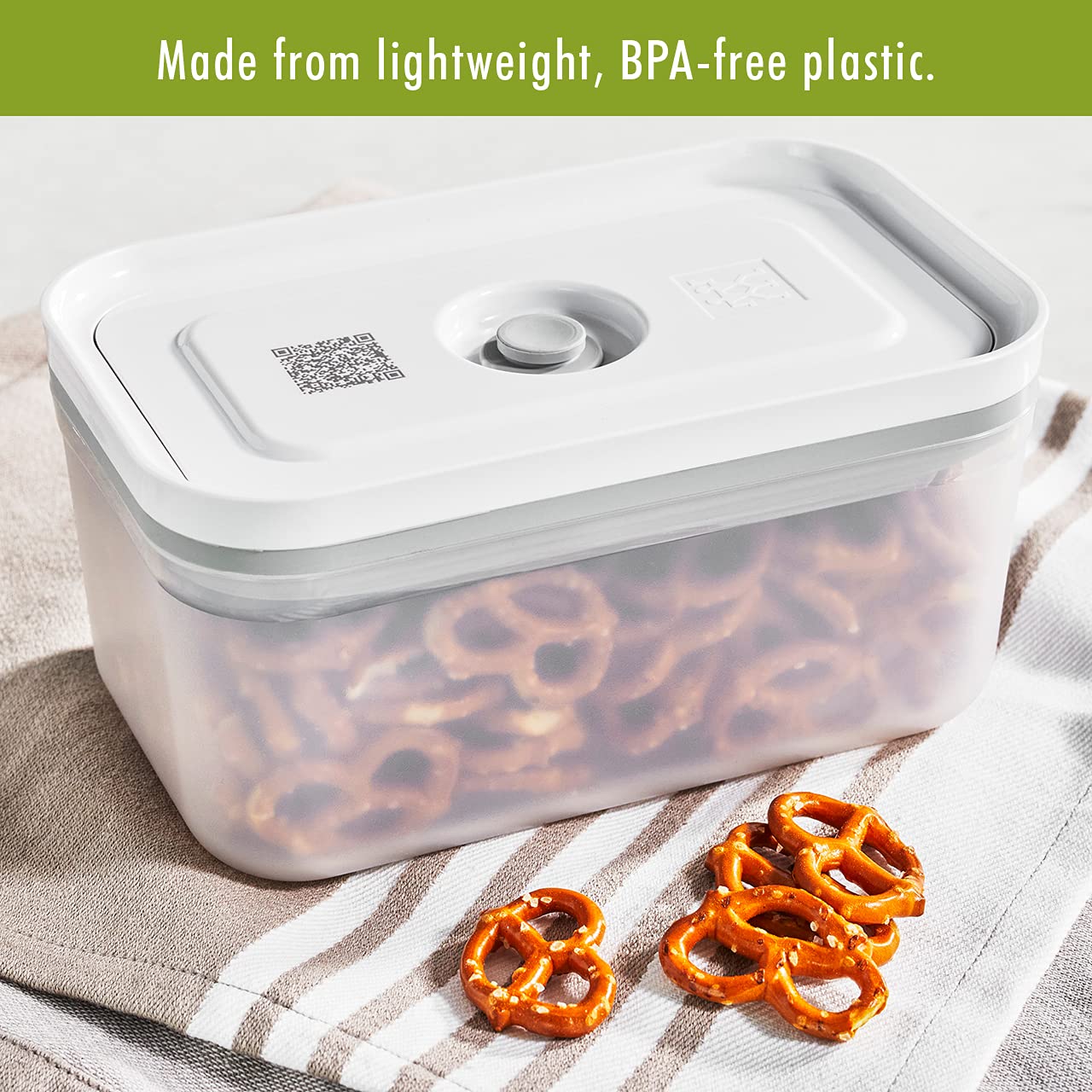 ZWILLING containers packed in a freezer preventing freezer burn and preserving texture