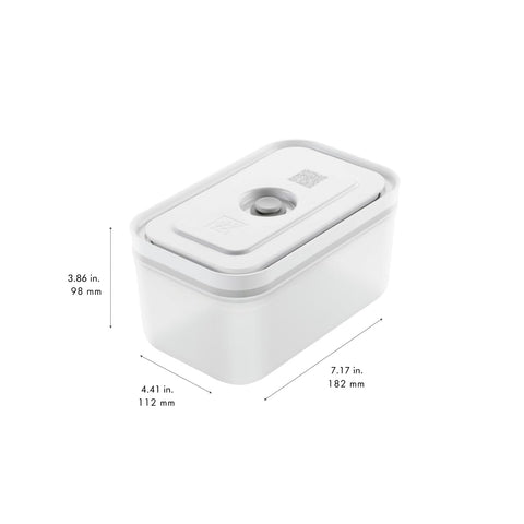 ZWILLING medium container holding salad with vacuum seal maintained, keeps ingredients crisp