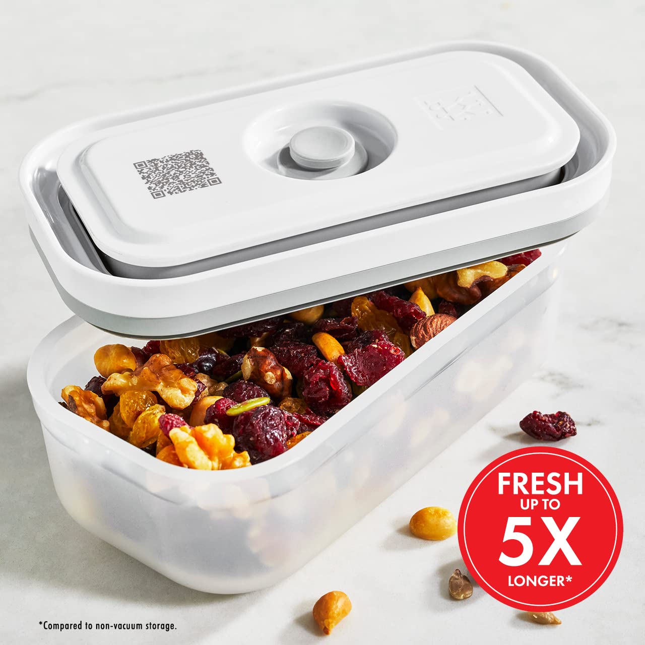 ZWILLING nested containers stacked for compact storage saving kitchen cabinet space