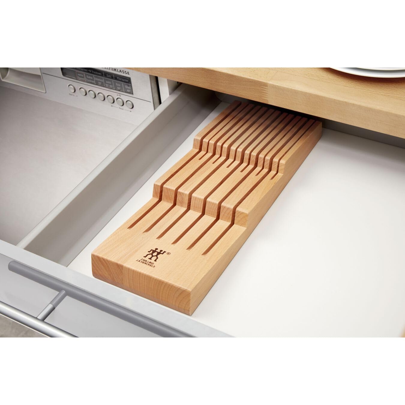 ZWILLING dedicated sharpener slot holding 10-inch steel for handy maintenance