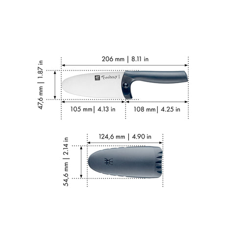 ZWILLING Twinny ergonomic handle closeup for comfortable small hands