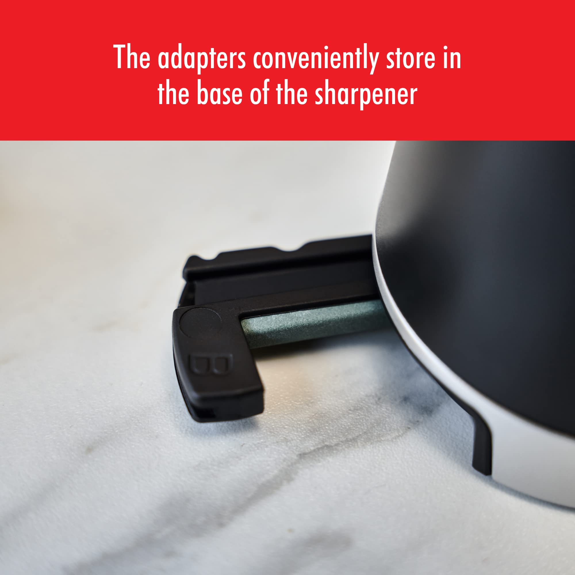 ZWILLING V-Edge on kitchen counter in lifestyle scene improving everyday knife performance