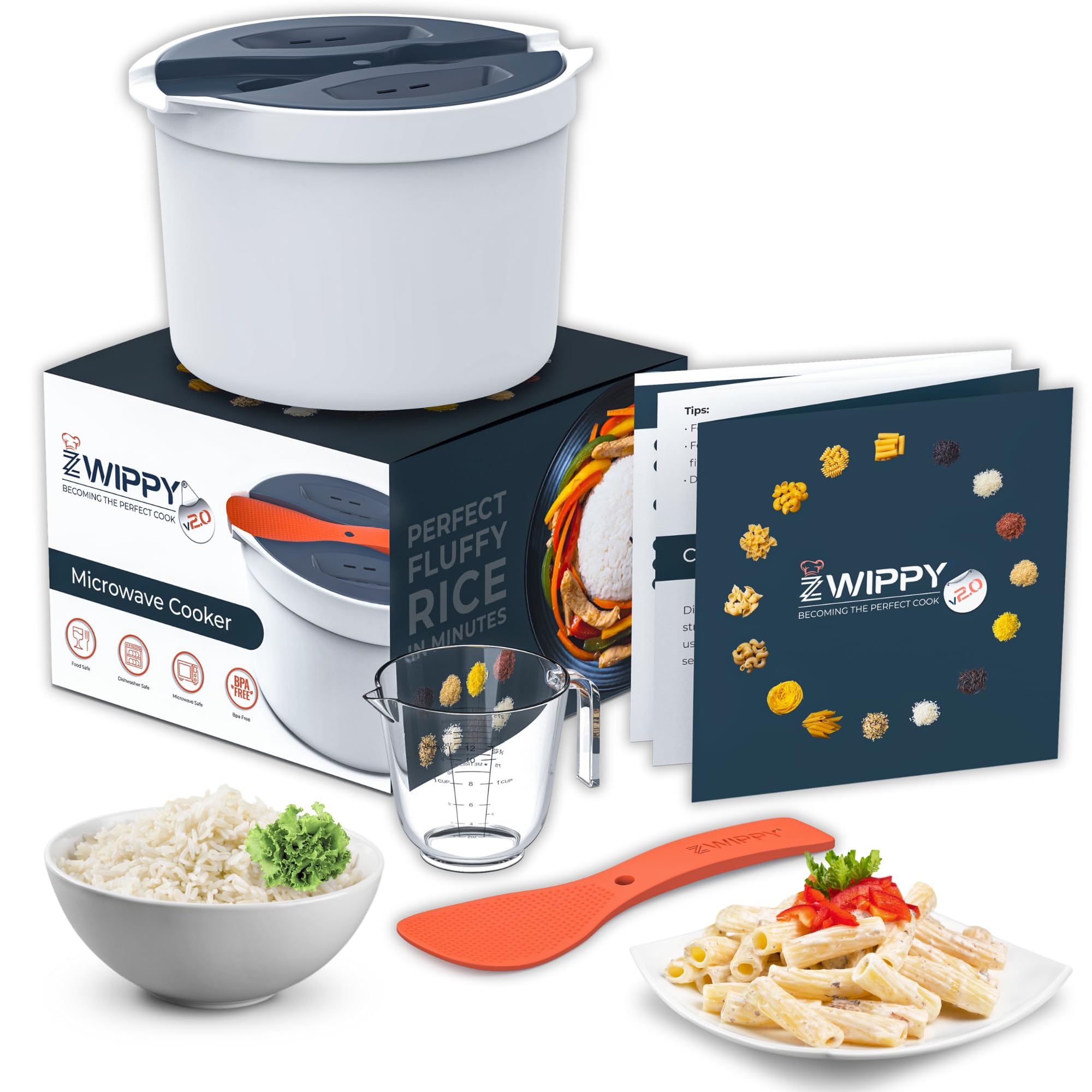 Zwippy front view packaging showing appliance and key benefits