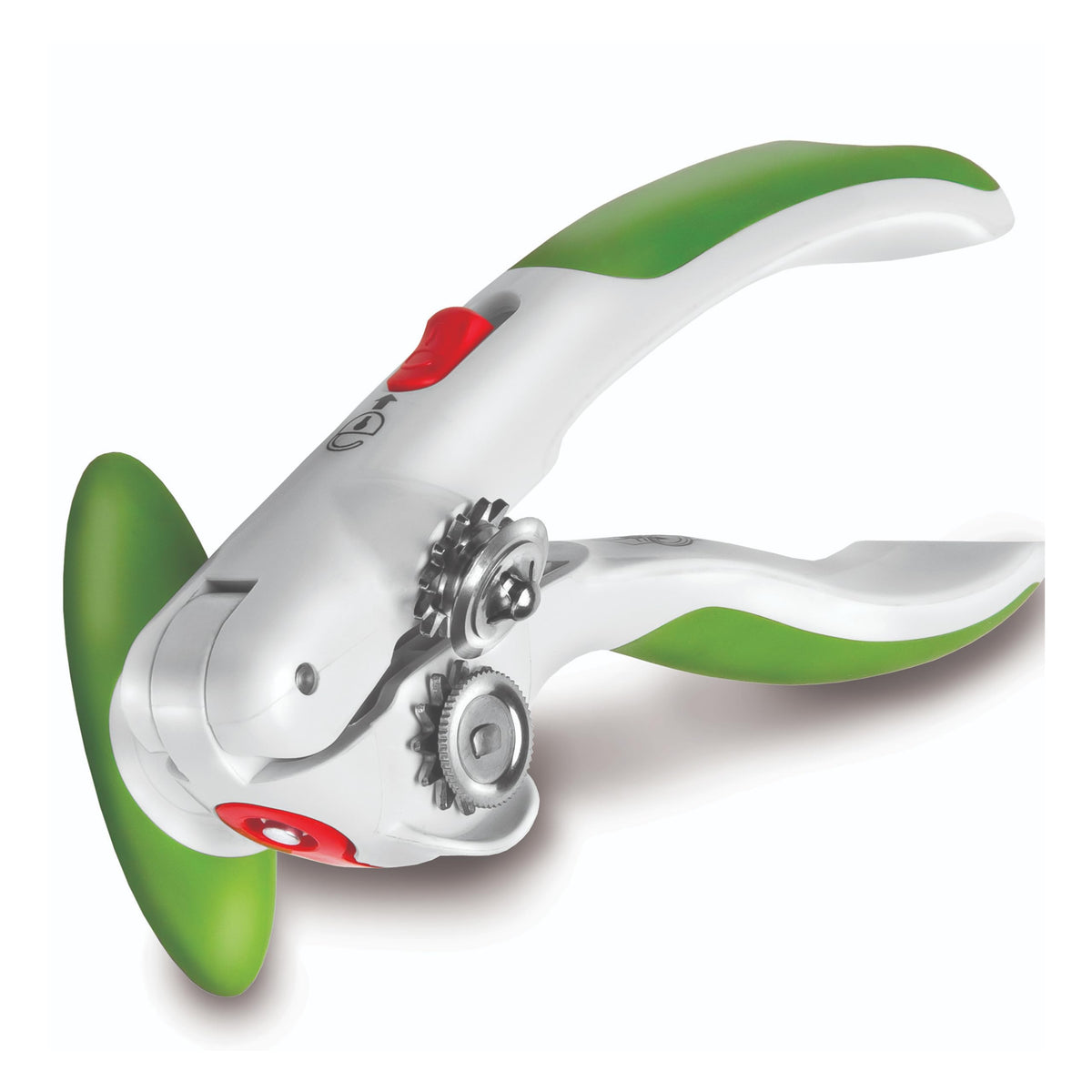 Zyliss Lock N' Lift front view showing compact green design and grip