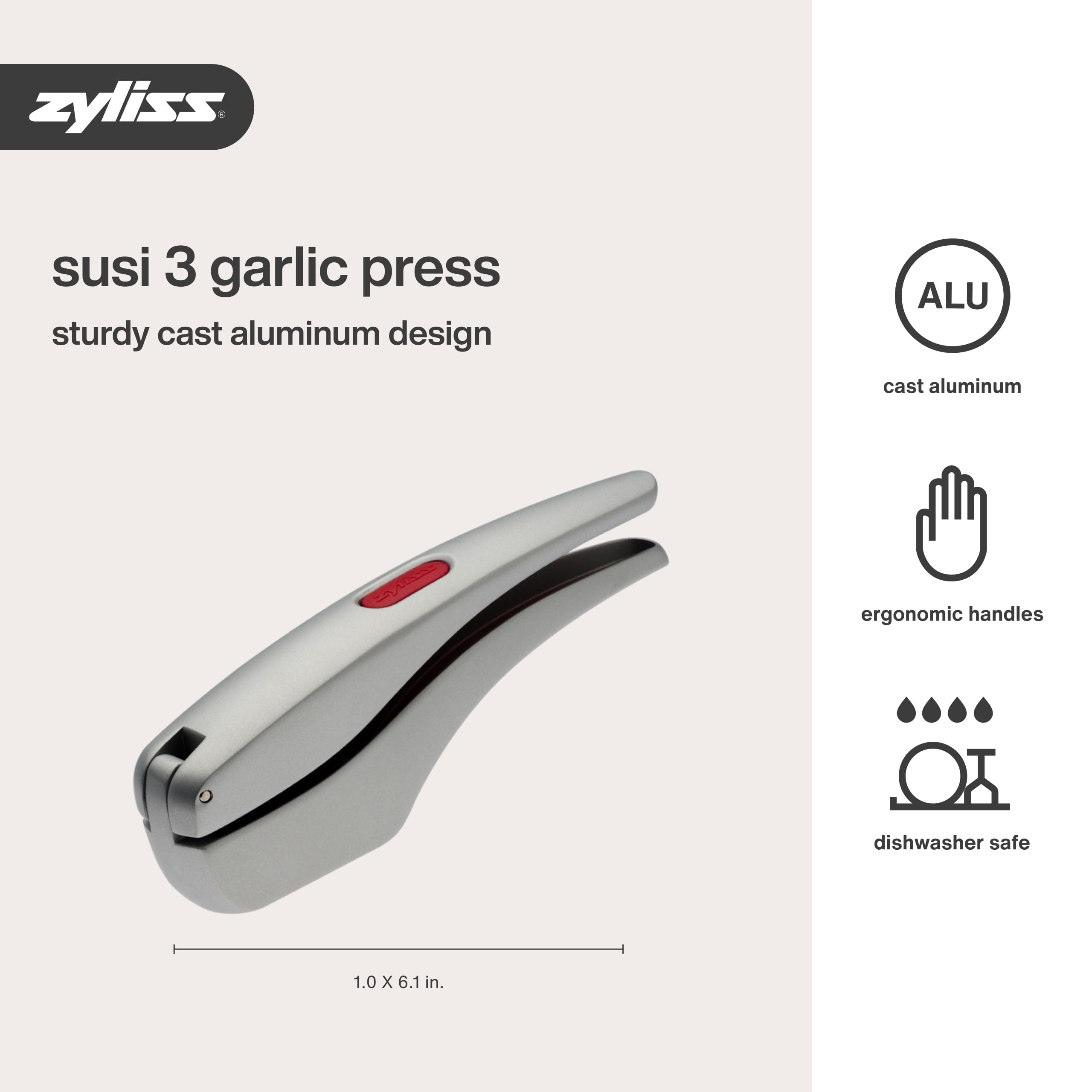 Zyliss Susi 3 nonstick surface close-up showing residue-free release and easy cleanup