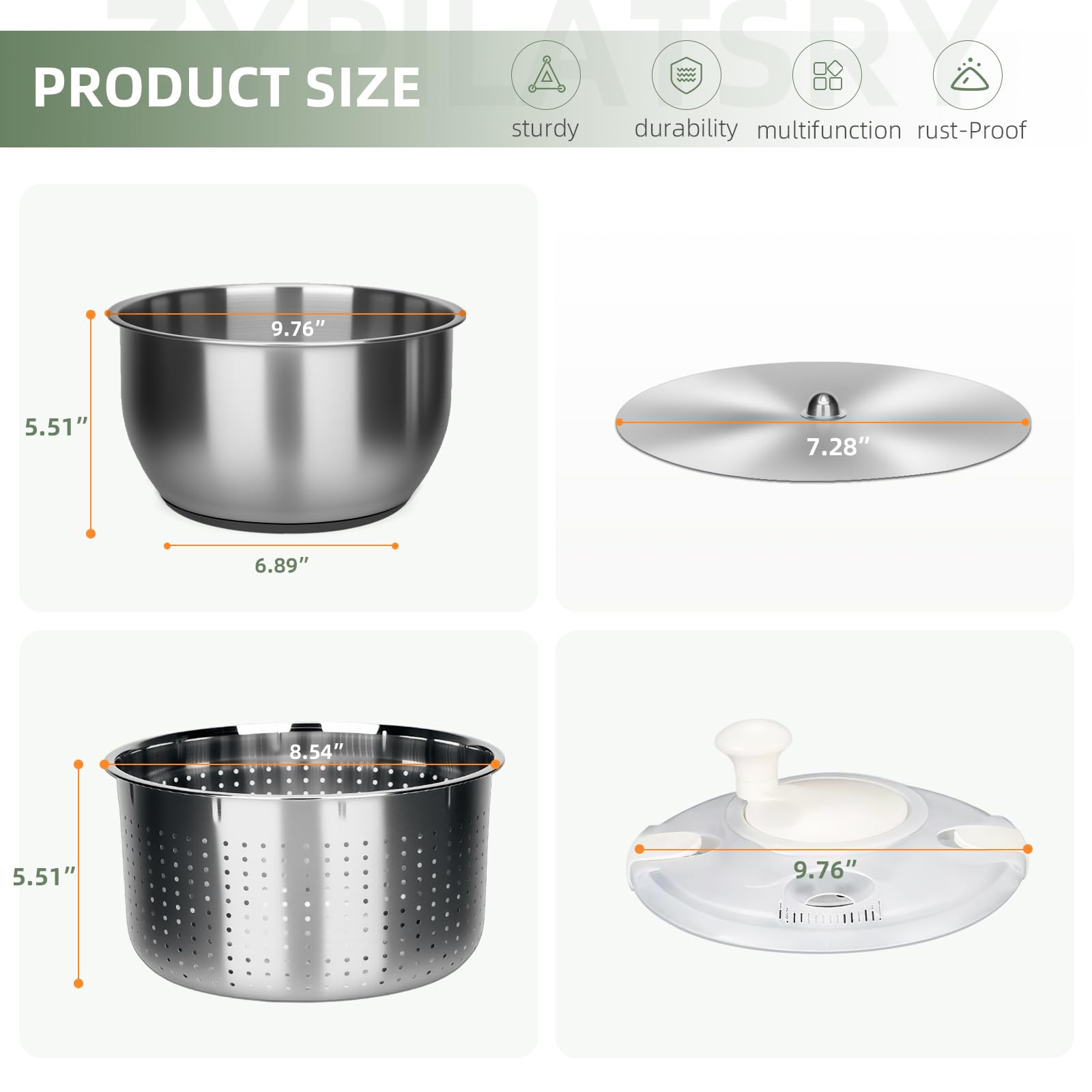 Zypilatsry disassembled parts for easy cleaning and storage