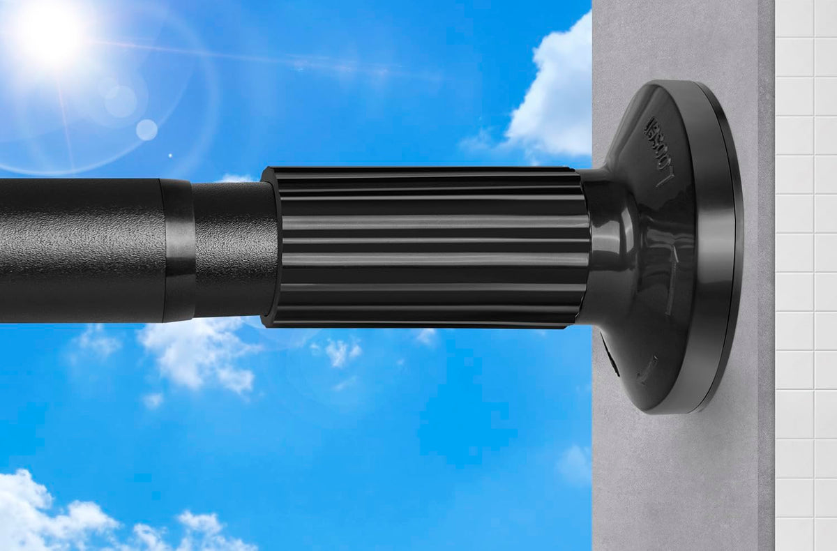 ZYRW front product view showing full rod and matte black finish for modern rooms