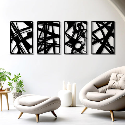 Zzbakress front view of four-piece set showing arrangement and modern look
