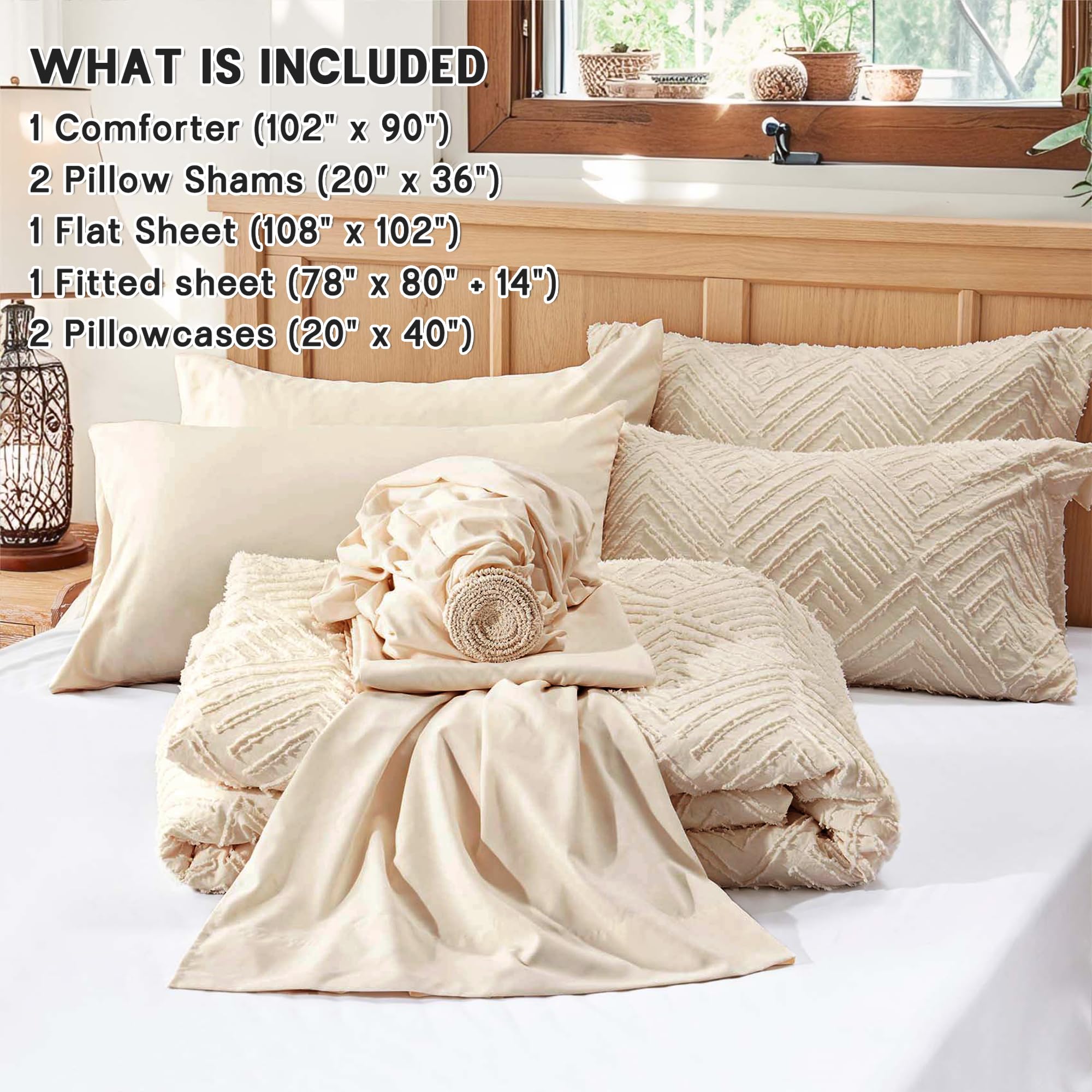 Zzlpp pillow sham and case arrangement showing matching tufted design and coordinated style