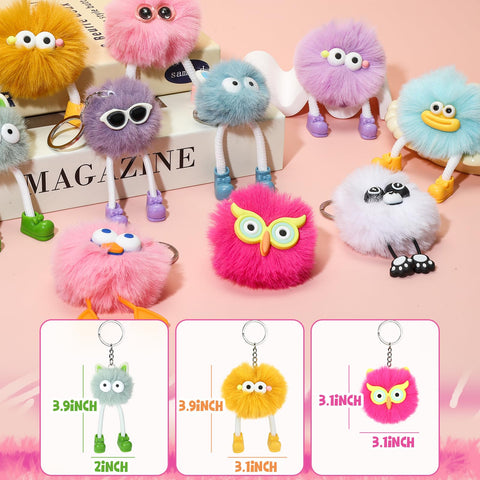 ZZLWAN plush keychain close-up owl texture and cute expression for comfort
